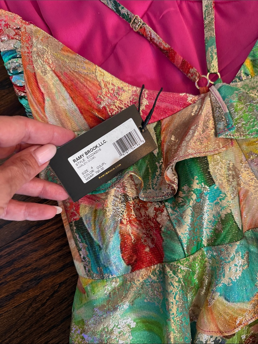 Ramy Brook Multi-Color Floral Ruffle Dress - Picture 7 of 7